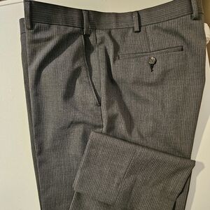 Men's Chaps gray straps dress pants size 36Wx 34L
